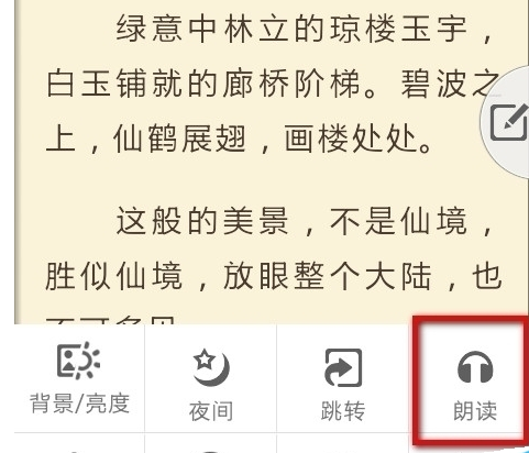 在91熊貓看書APP中使用朗讀功能的具體介紹截圖