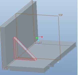 ProE使用輪廓筋制作零件模型的操作過(guò)程截圖