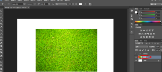 photoshop制造草地文字的操作流程截圖