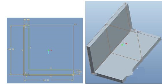 ProE使用輪廓筋制作零件模型的操作過(guò)程截圖