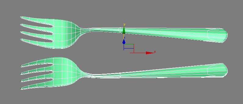 3DMAX制作叉子建模的詳細(xì)操作過程截圖