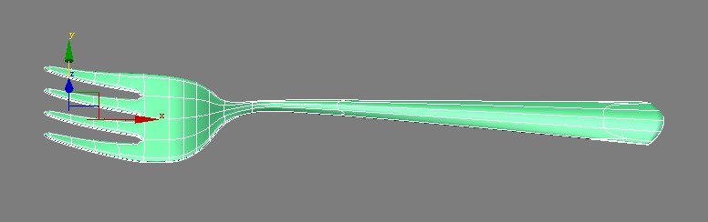 3DMAX制作叉子建模的詳細(xì)操作過程截圖