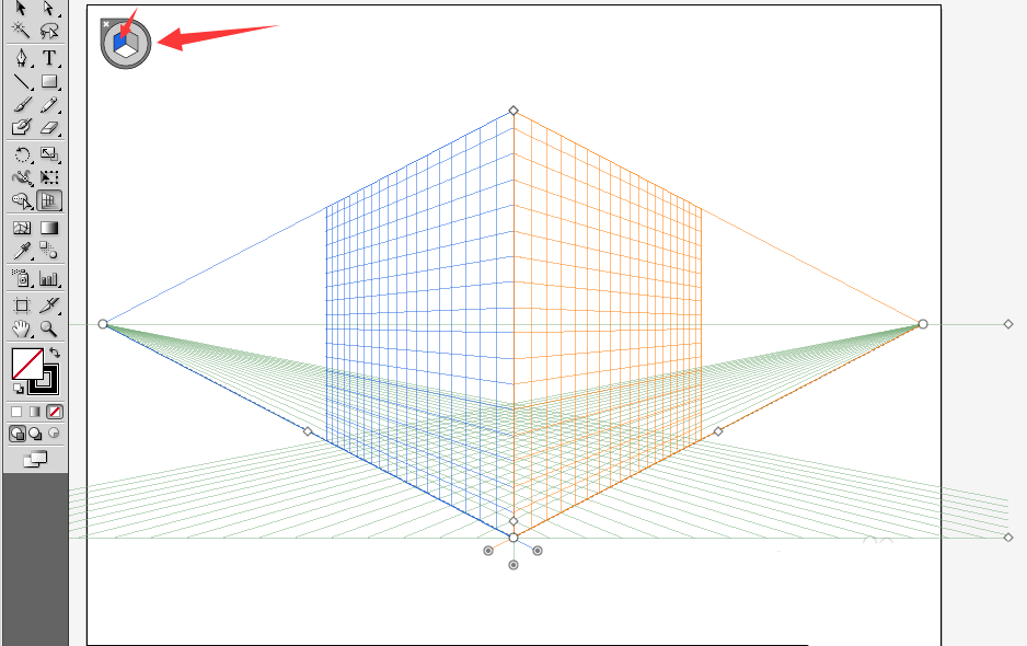 ai中使用透視格工具設(shè)計(jì)出立體圖形的詳細(xì)操作方法截圖