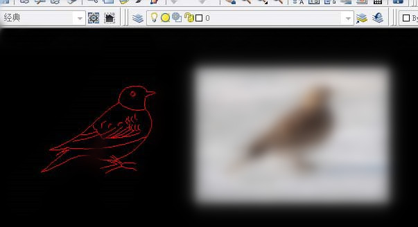 借助cad臨摹小鳥(niǎo)圖片的操作方法截圖