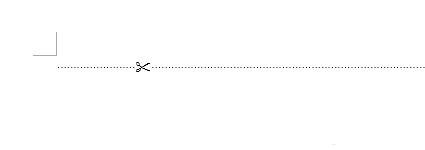 Word中添加剪切線的操作方法截圖
