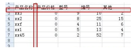 Excel2007凍結(jié)窗口的具體操作截圖