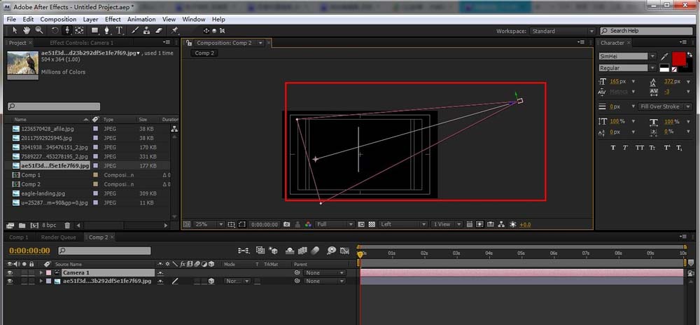 AE為圖片制作立體旋轉效果的具體操作使用截圖