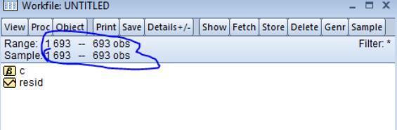 Eviews完成回歸分析的具體步驟截圖