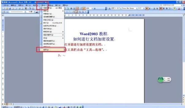 word2003設(shè)置密碼的詳細(xì)步驟截圖