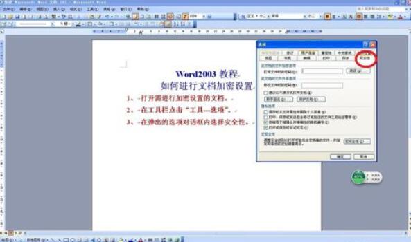 word2003設(shè)置密碼的詳細(xì)步驟截圖