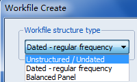 Eviews建立workfile的操作方法截圖