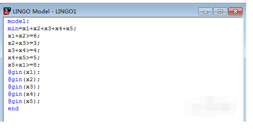 lingo求解整數(shù)規(guī)劃的詳細(xì)方法截圖