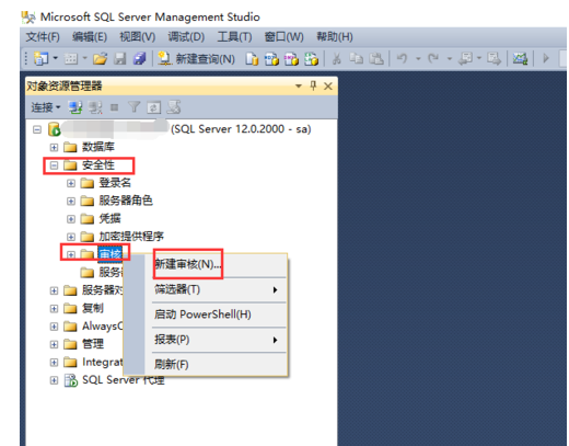 sql server使用審計配置的詳細操作截圖