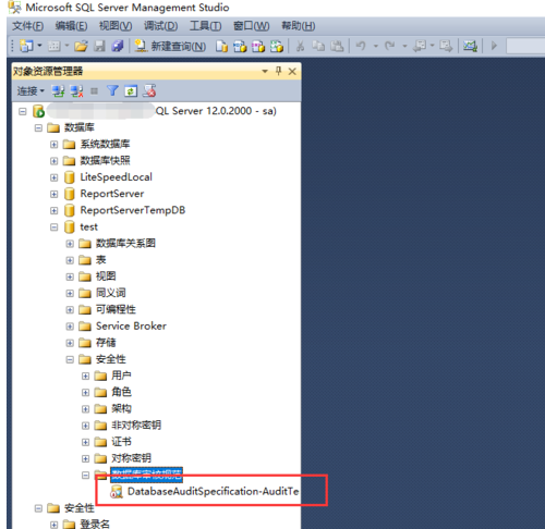 sql server使用審計配置的詳細操作截圖