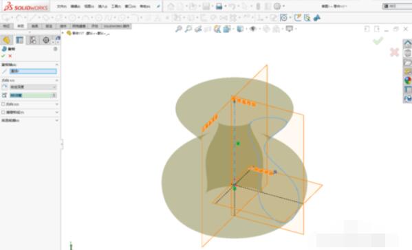 solidworks2019中旋轉(zhuǎn)命令的使用方法截圖