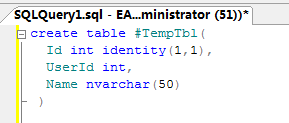 sql server使用臨時表的具體操作教程截圖