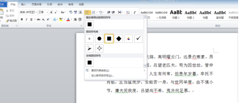 word2010項(xiàng)目符號(hào)的操作教程截圖