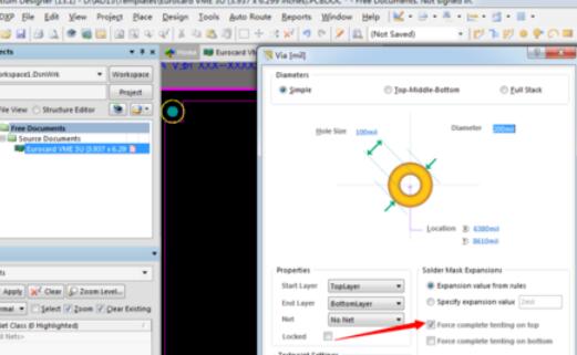 Altium Designer 13去除孔上錫膏的具體操作方法截圖