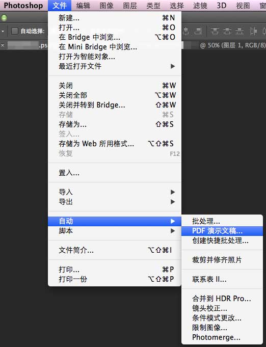 Adobe photoshop CS5將圖片轉(zhuǎn)換為PDF文件的操作方法截圖