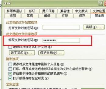 word2003文檔設(shè)置密碼保護(hù)的操作方法截圖
