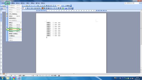 word2003中替換功能進(jìn)行中英分行顯示的具體操作截圖