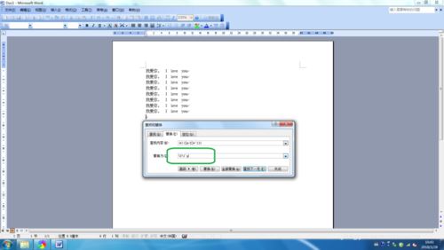 word2003中替換功能進(jìn)行中英分行顯示的具體操作截圖
