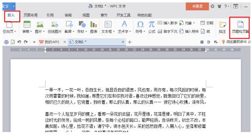 WPS Office 2016中頁眉頁腳的設(shè)置方法介紹截圖