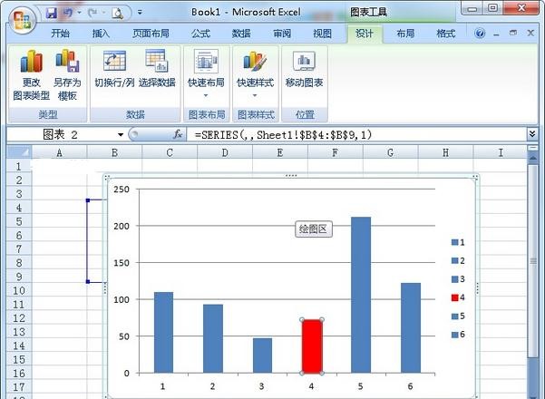 excel2007更改圖表單個系列樣式的操作方法截圖