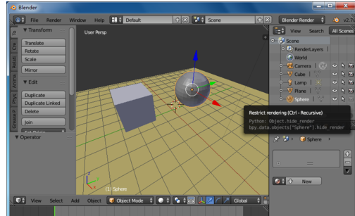 Blender設(shè)置物體無法渲染的具體操作方法截圖