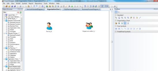 Power Designer建立組織架構(gòu)模型的簡(jiǎn)單操作教程截圖