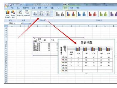 excel2007進(jìn)行圖表數(shù)據(jù)展示的相關(guān)操作步驟截圖