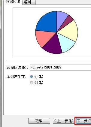 excel2007制作扇形圖的相關(guān)操作步驟截圖