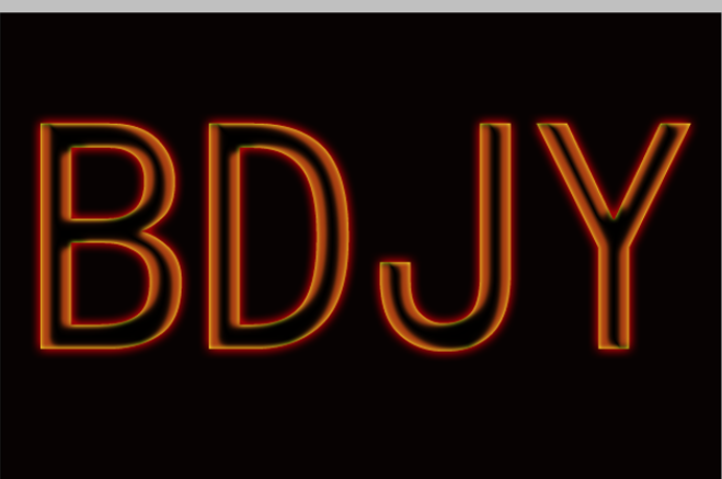 Adobe Photoshop設(shè)計描邊發(fā)光字體效果的操作步驟截圖