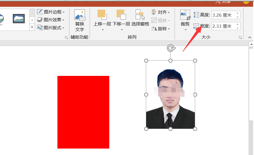 使用PPT制作個人證件照的操作教程截圖