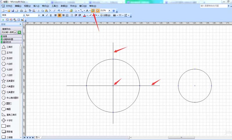 Microsoft Office Visio繪制一個(gè)鑰匙扣平面圖的操作教程截圖