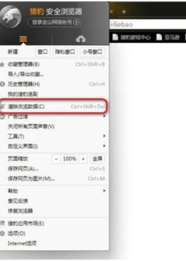 獵豹瀏覽器清除瀏覽數(shù)據(jù)的操作教程截圖