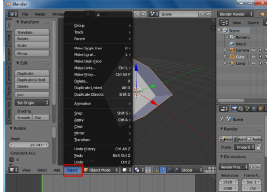 Blender旋轉模型的具體操作方法截圖