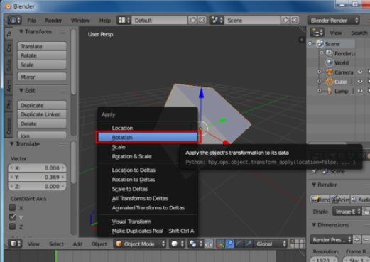 Blender旋轉模型的具體操作方法截圖