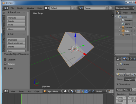 Blender旋轉模型的具體操作方法截圖