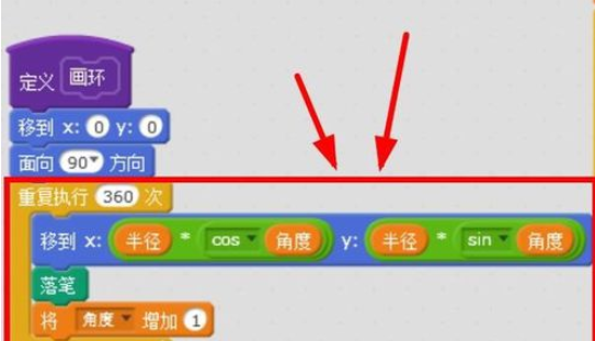 Scratch繪畫圓環(huán)的操作步驟截圖