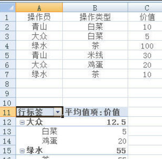 excel2007制作數(shù)據(jù)透視表的操作教程截圖