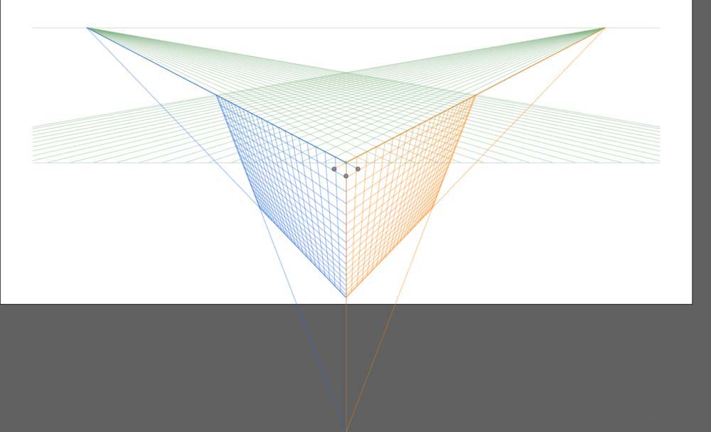 Adobe Illustrator CS6中使用透視網(wǎng)格工具的操作方法截圖