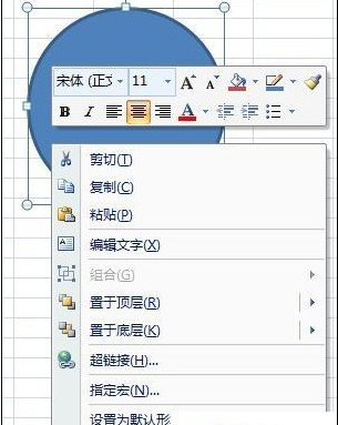 excel2007制作一個圓形電子印章的操作方法截圖