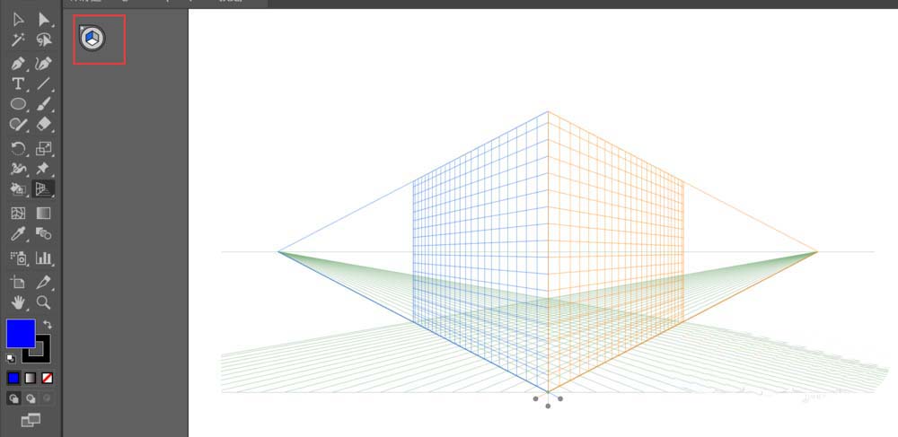Adobe Illustrator CS6中使用透視網(wǎng)格工具的操作方法截圖
