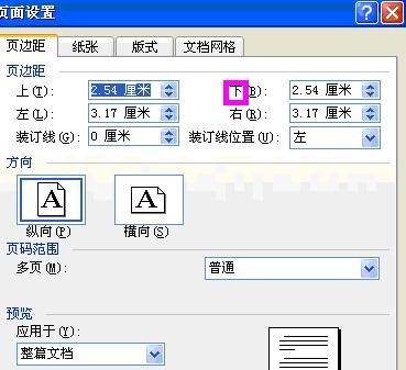 word2003進(jìn)行頁(yè)面設(shè)置的具體操作步驟截圖