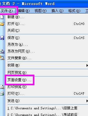 word2003進(jìn)行頁(yè)面設(shè)置的具體操作步驟截圖