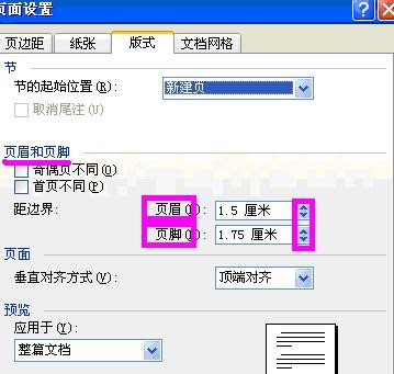 word2003進(jìn)行頁(yè)面設(shè)置的具體操作步驟截圖