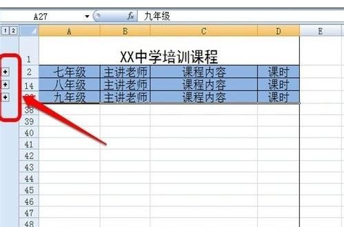 excel2007設(shè)置分級(jí)顯示的操作方法截圖