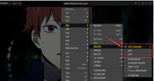 PotPlayer加速或減速播放視頻的操作教程截圖
