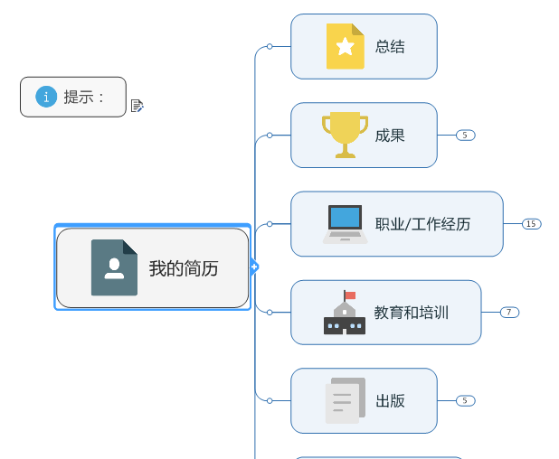 mindmanager制作個(gè)人簡歷的操作教程截圖